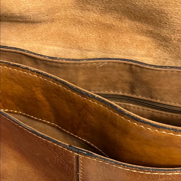 Patricia Nash Floral Embossed Brown Crossbody Bag - Picture 7 of 9